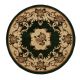 Marrakesh - Dark Green Traditional Rugs 140x140cm : Circle/ Round Rug Green