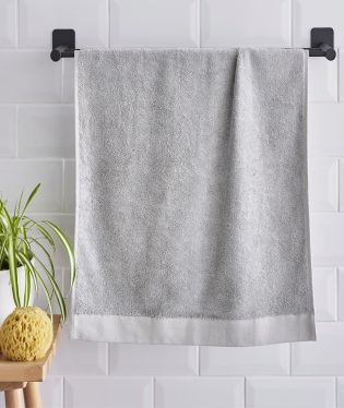 Pineapple Elephant Bamboo Cotton Blend Bath Sheet Grey