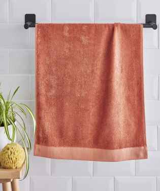 Pineapple Elephant Bamboo Cotton Blend Bath Sheet Burnt Orange