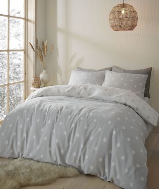 Catherine Lansfield Brushed Spot Standard Pillowcase Pair Pink 56638