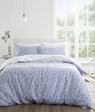 Bianca Shadow Leaves 200 Thread Count Cotton Super King Duvet Cover Set with Pillowcases Natural 57806