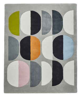Inaluxe Designer Hand Tufted Composition Wool Rug - Grey/Multi - 120x170