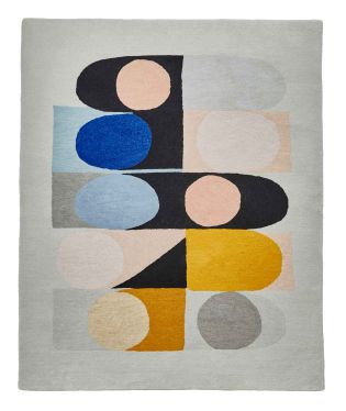 Inaluxe Designer Hand Tufted Jazz Flute Wool Rug - Grey/Multi - 120x170