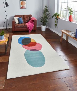 Inaluxe Designer Hand Tufted Transmission Wool Rug