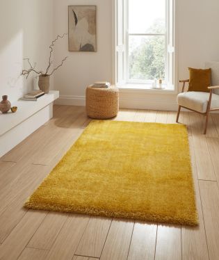 Lux Super Soft Shaggy Rug - Yellow - 60x120
