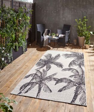 Miami Flat Easy Clean Palm Trees Rug