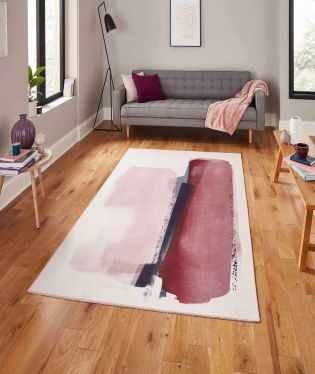 Michelle Collins Modern Abstract Rug - Rose/Crimson - 120x170