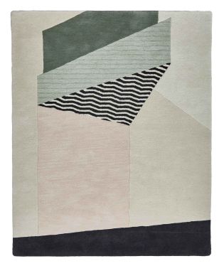 Michelle Collins Designer Abstract Graphic Wool Rug - Multi