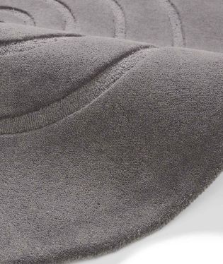 Spiral  Hand Tufted Circular Wool  Rug - Grey - 140x140