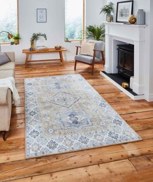 Topaz Flat Weave Traditional Rug - Gold - 120x170