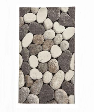 Woodland Modern Stones Rug - Cream/Grey - 120x170